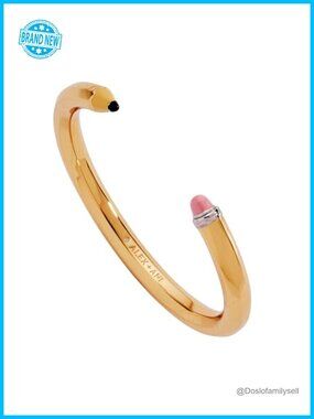 Enamel Pencil Cuff Bracelet Nickel-Free Open Cuff for Women